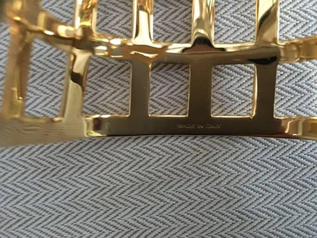 Women's Tom Ford Hi Fashion Gold Metal Cage Cuff Bracelet