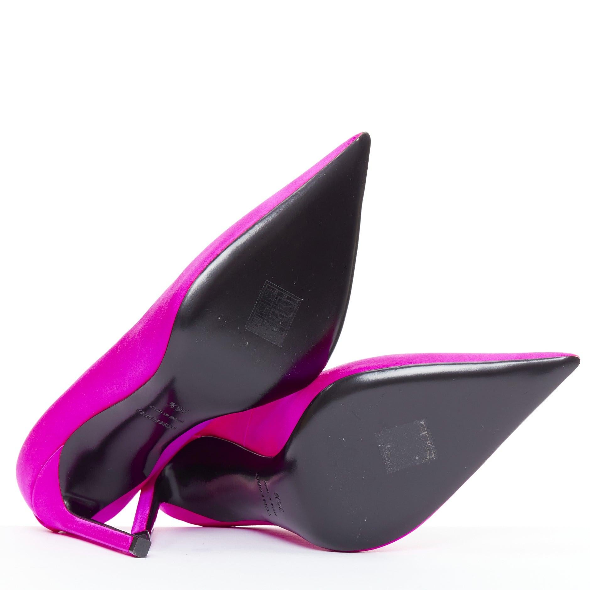 TOM FORD rosa satinierte Stiletto-Pumps mit spitzem Absatz EU36.5 im Angebot 6