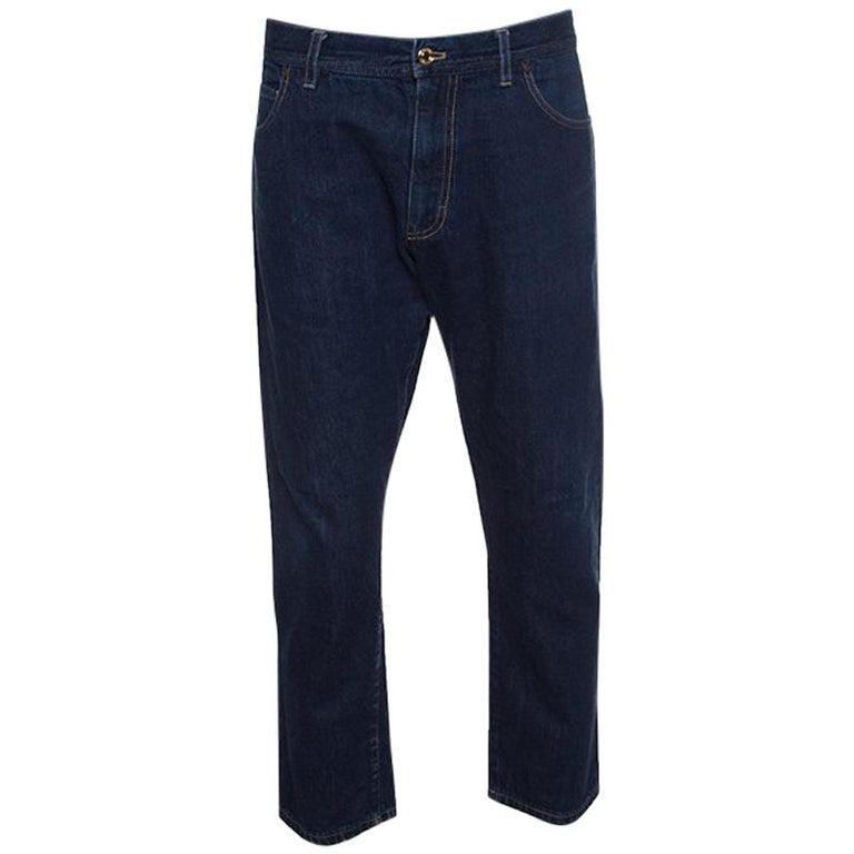 Tom Ford Indigo Dark Wash Denim Straight Fit Jeans XXL For Sale at ...