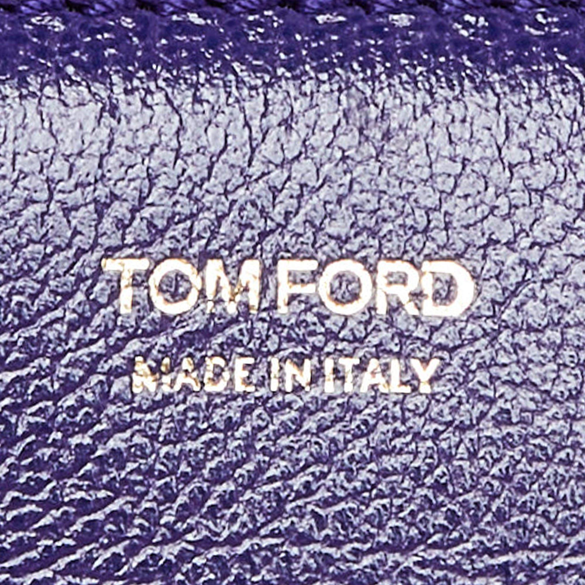 Tom Ford Indigo Leather Small Natalia Crossbody Bag For Sale 3