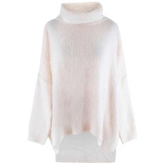 Tom Ford Ivory Mohair Blend Roll Neck Knit Sweater - Size M