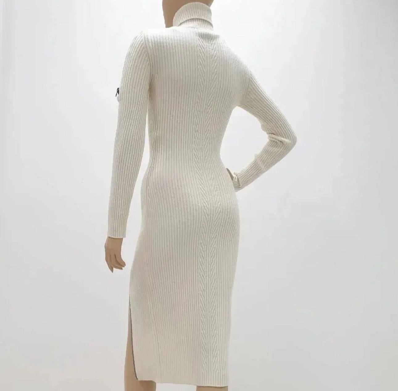 Women's Tom Ford Ivory Wool Zipper Dress  