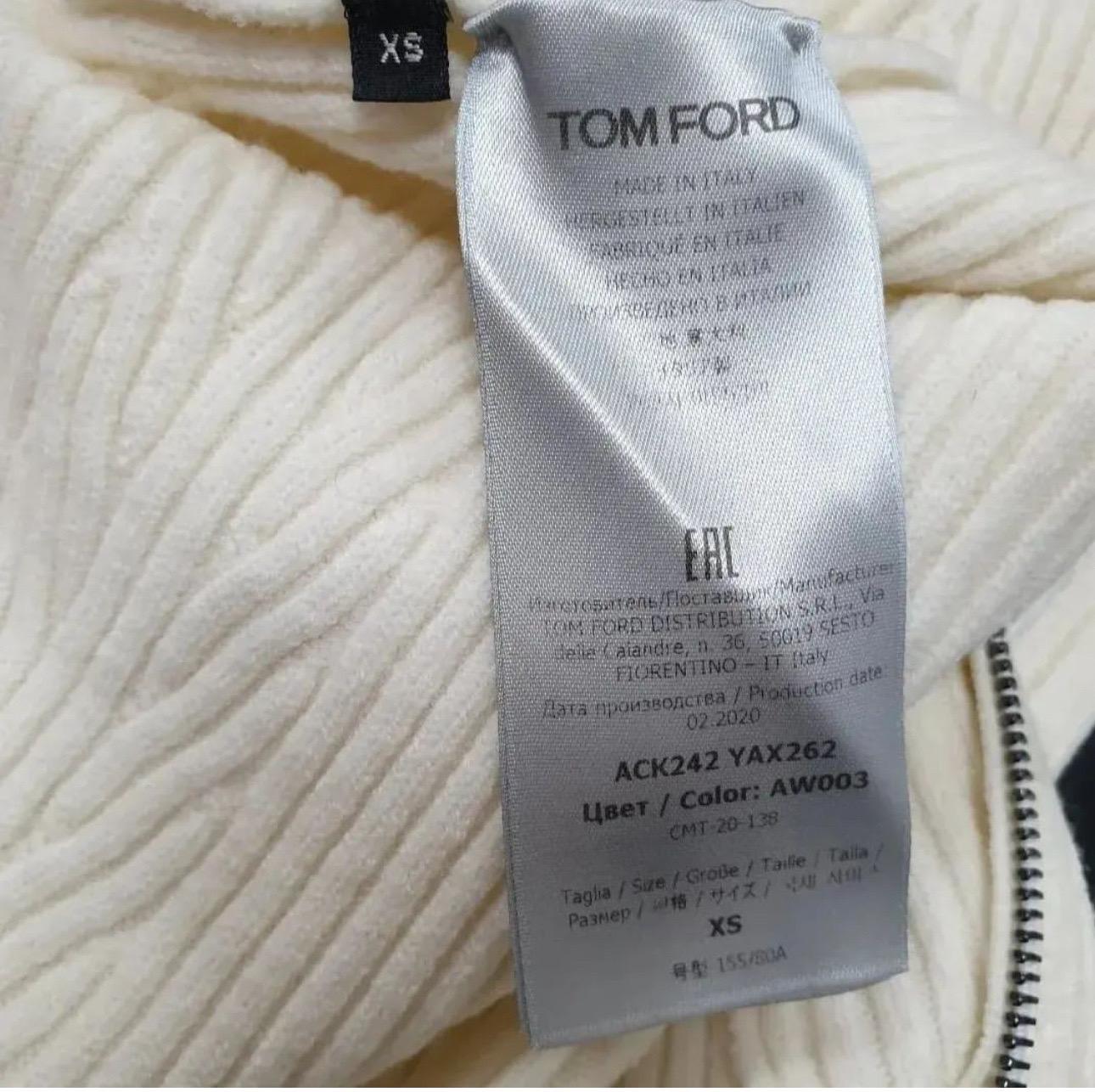 Tom Ford Ivory Wool Zipper Dress   1