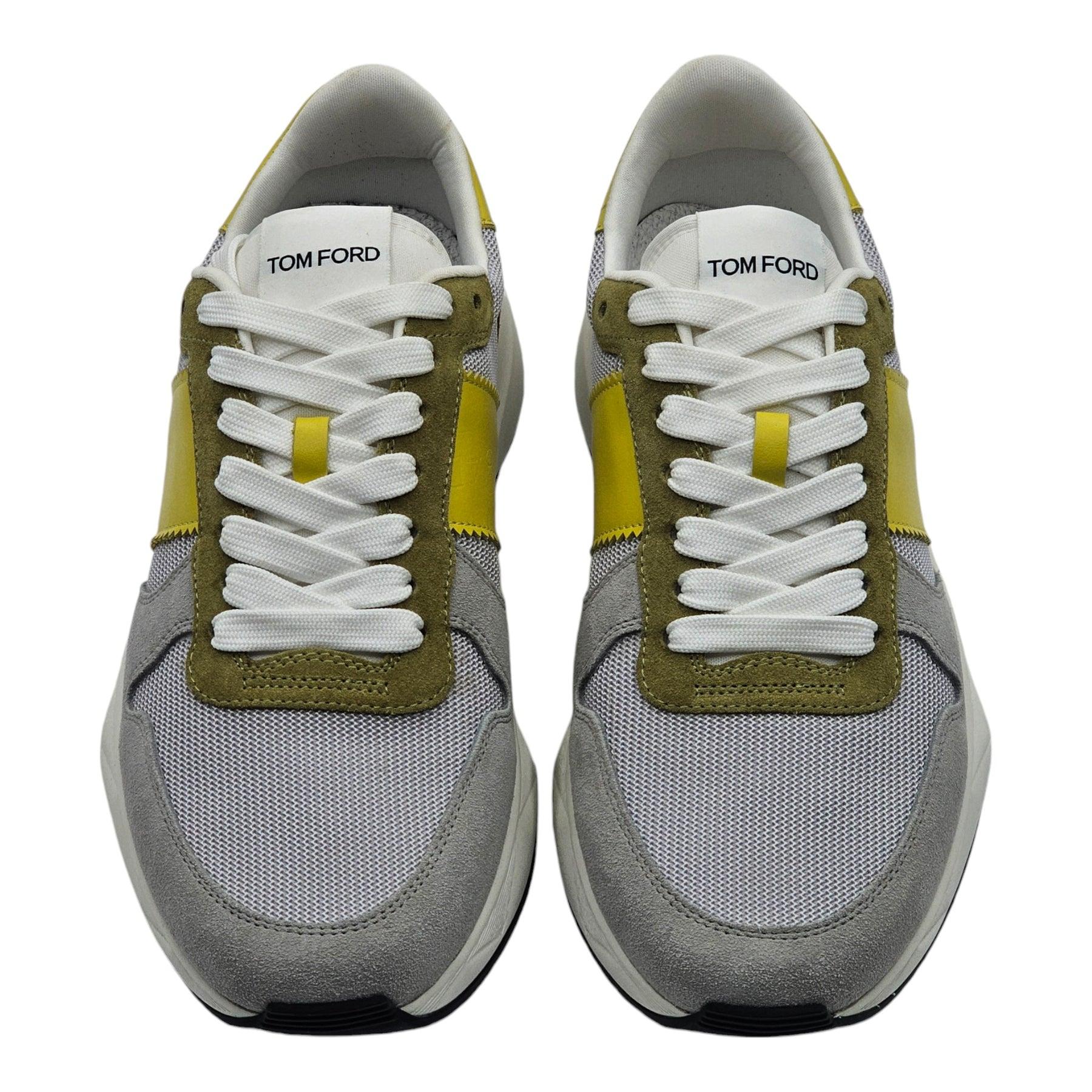 Grigio Tom Ford Jagga - Sneakers in pelle, camoscio e mesh in grigio in vendita