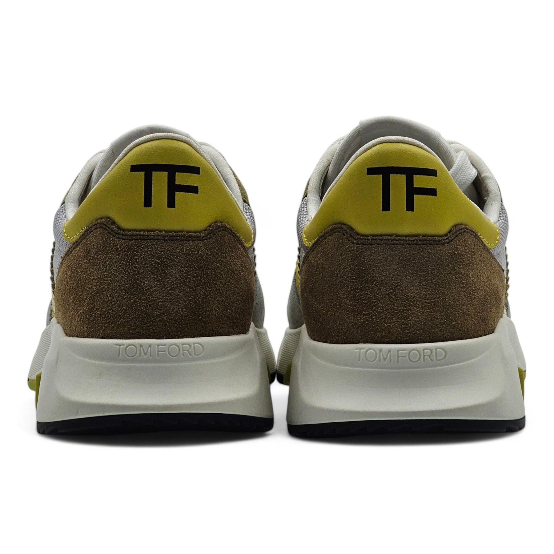 Tom Ford Jagga - Sneakers in pelle, camoscio e mesh in grigio In condizioni ottime in vendita a Los Angeles, CA