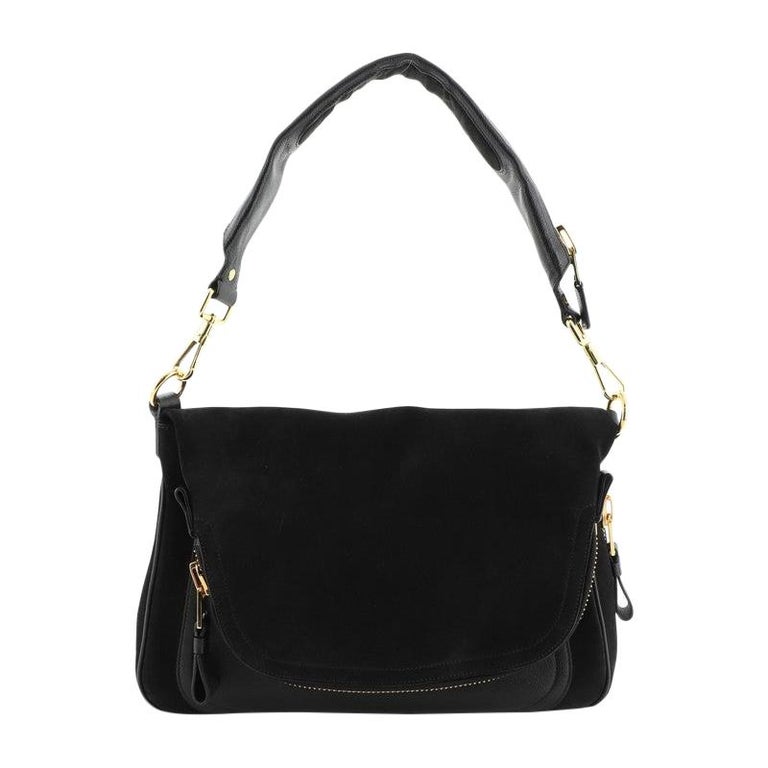 Tom Ford Jennifer Shoulder Bag Suede with Leather Large at 1stDibs