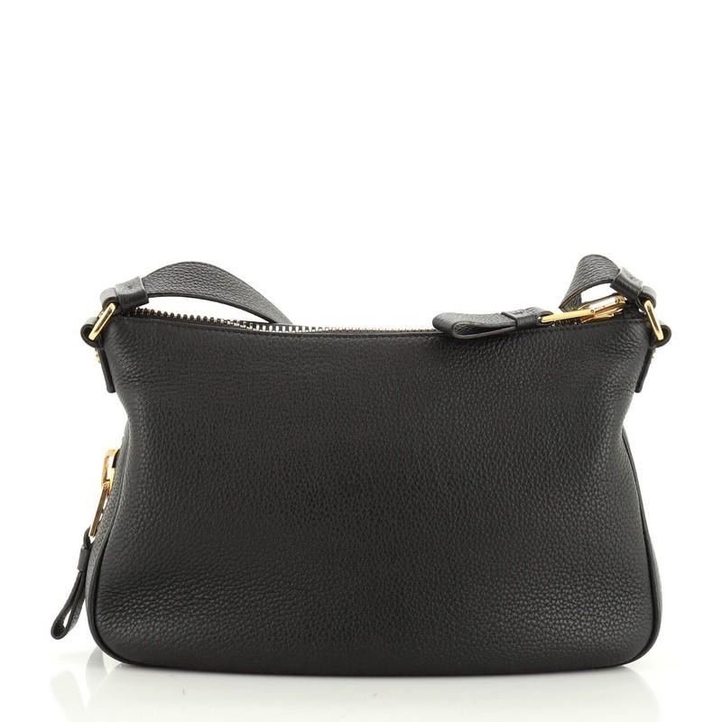 Black Tom Ford Jennifer Zip Messenger Leather Small