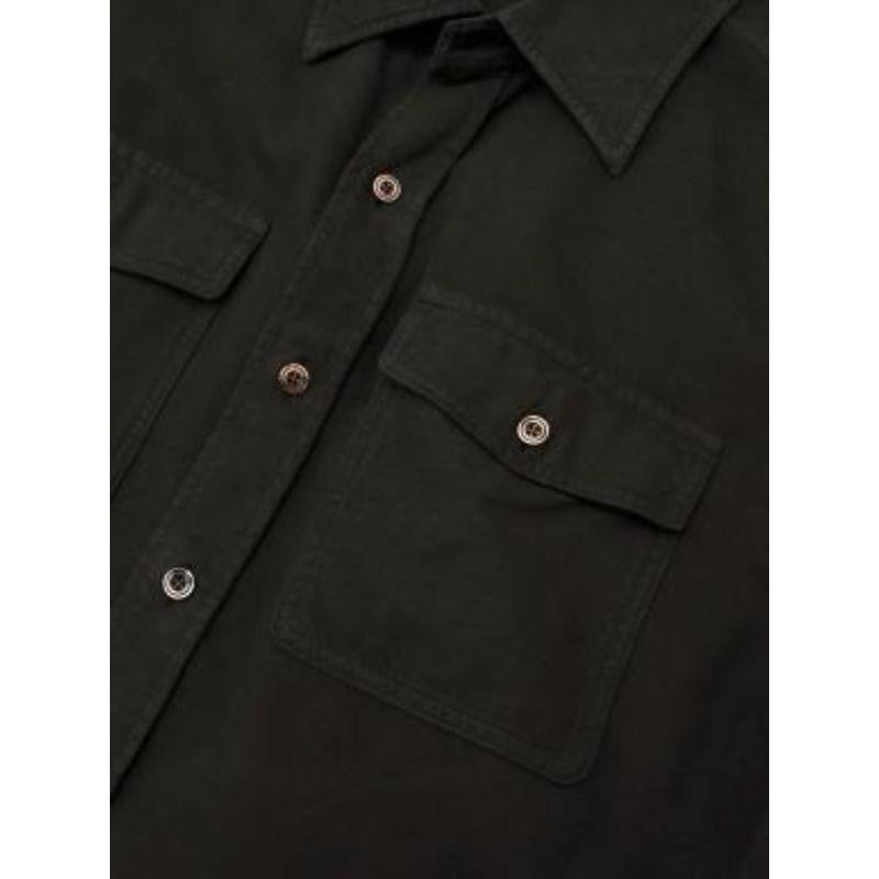 Tom Ford Khaki Cotton Shirt In Excellent Condition For Sale In London, GB