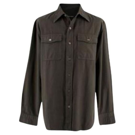Tom Ford Khaki Cotton Shirt For Sale