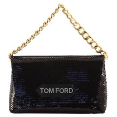 Tom Ford Label Flap Chain Clutch Sequins Mini