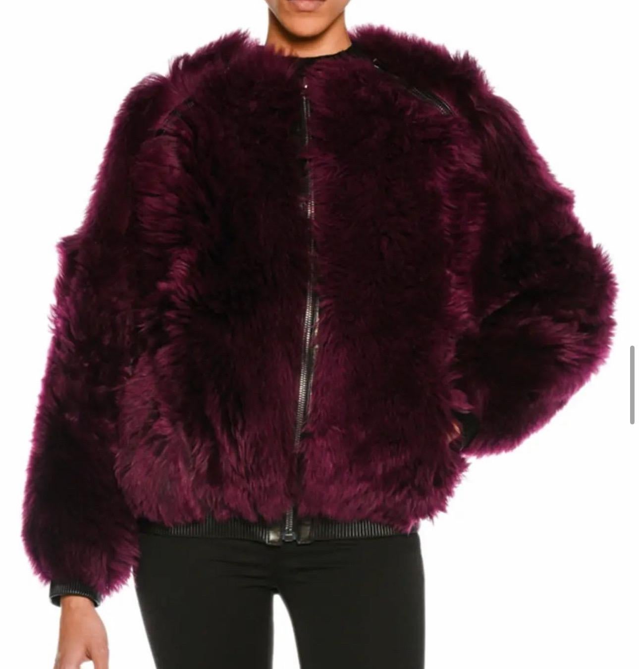 TOM FORD Lamb Fur Chubby Bomber Jacket For Sale 7