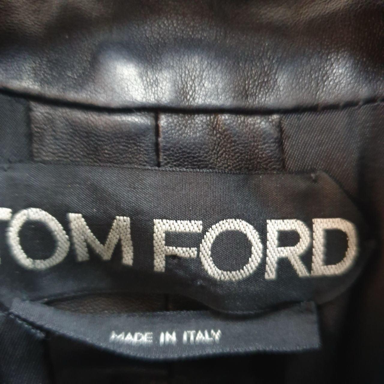 Tom Ford Lamm Leder Biker Jacke Sz.40 (Schwarz) im Angebot