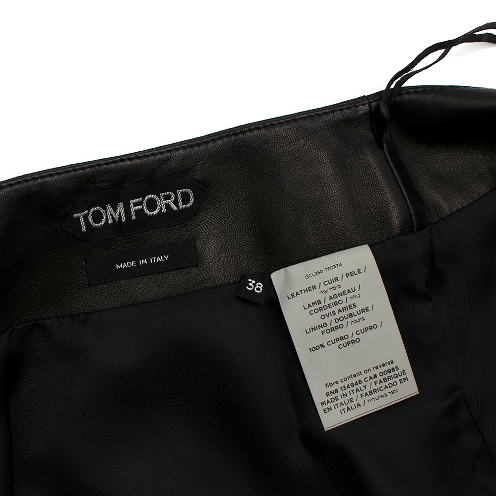Women's Tom Ford Lambskin Black Pencil Skirt - Size US 6 For Sale