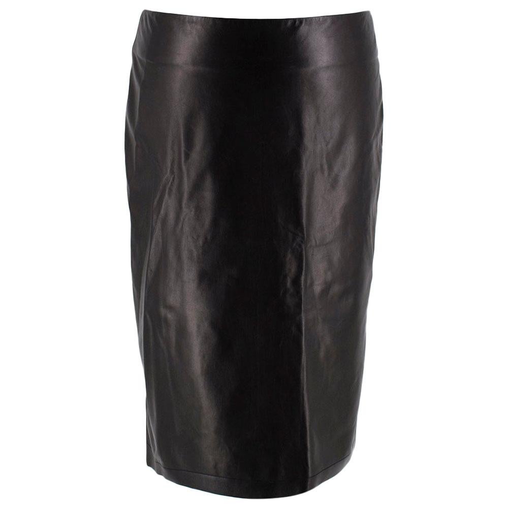 Tom Ford Lambskin Black Pencil Skirt - Size US 6 For Sale