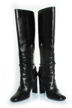 Tom ford, leather boots with T strap