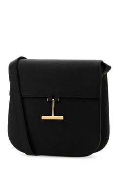 Tom Ford Leather Crossbody Shoulder Bag — Black