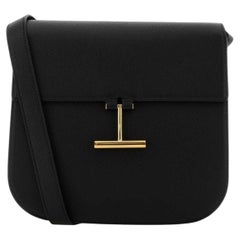 Tom Ford Leather Crossbody Shoulder Bag — Black