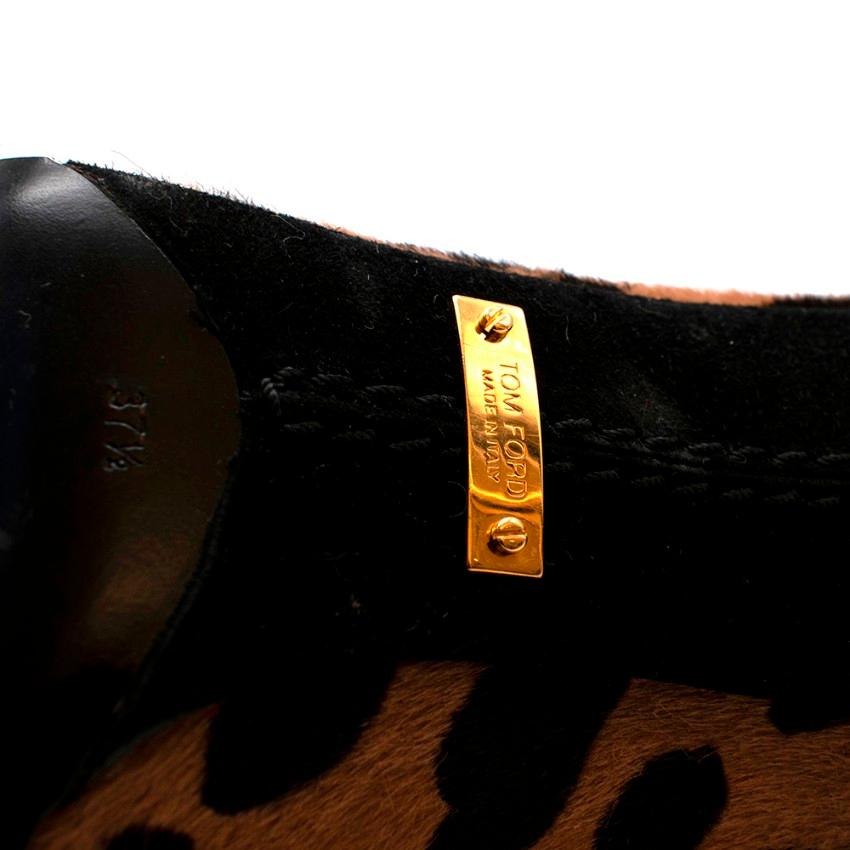 Women's Tom Ford Leopard Print Calf Hair Stiletto Pumps - Size EU 37.5