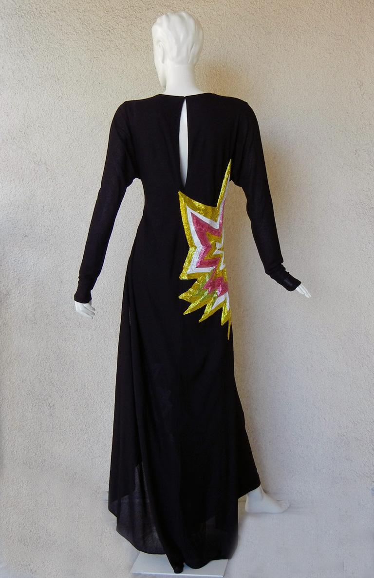 Tom Ford Lichtenstein-esque Ka-Pow Explosive Appliques Dress Gown  New! In New Condition For Sale In Los Angeles, CA
