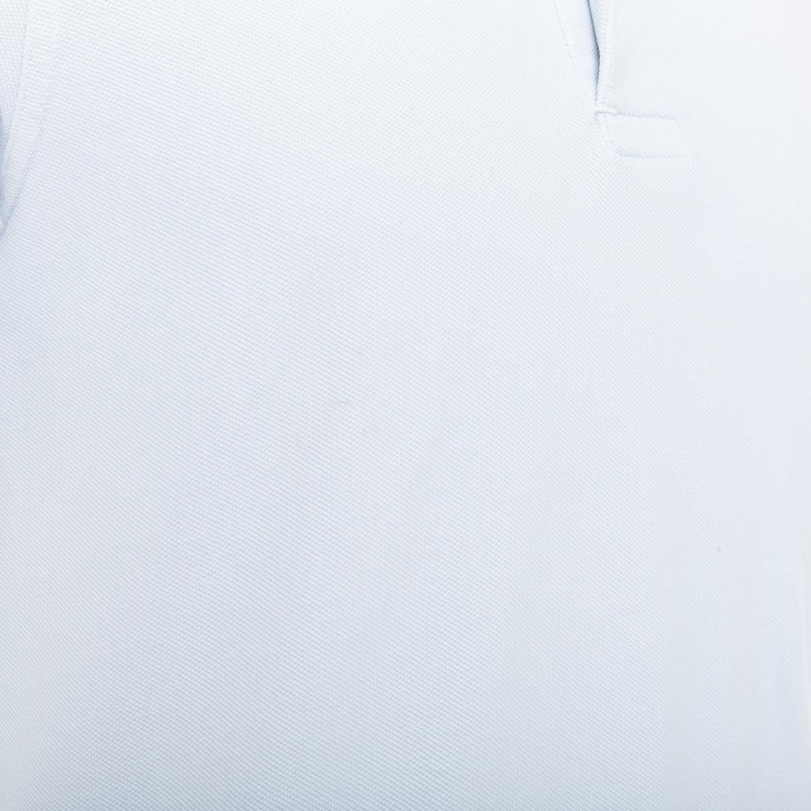 Tom Ford polo in cotone TF con logo sull'orlo in piqué azzurro IT48 M in vendita 2