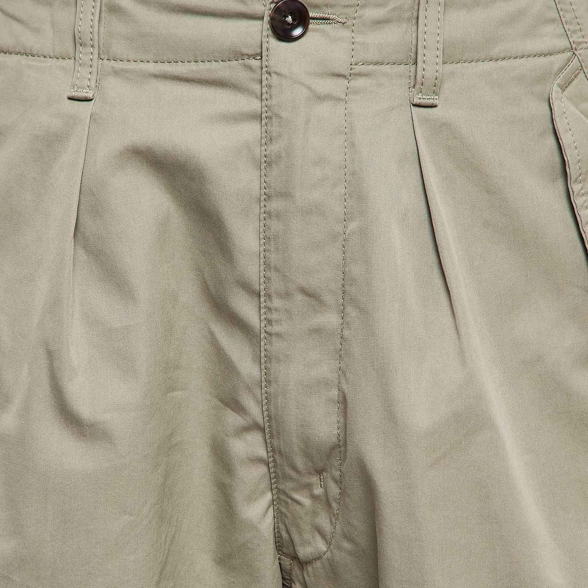 Tom Ford Light Green Cotton Cargo Pants M In Good Condition In Dubai, Al Qouz 2