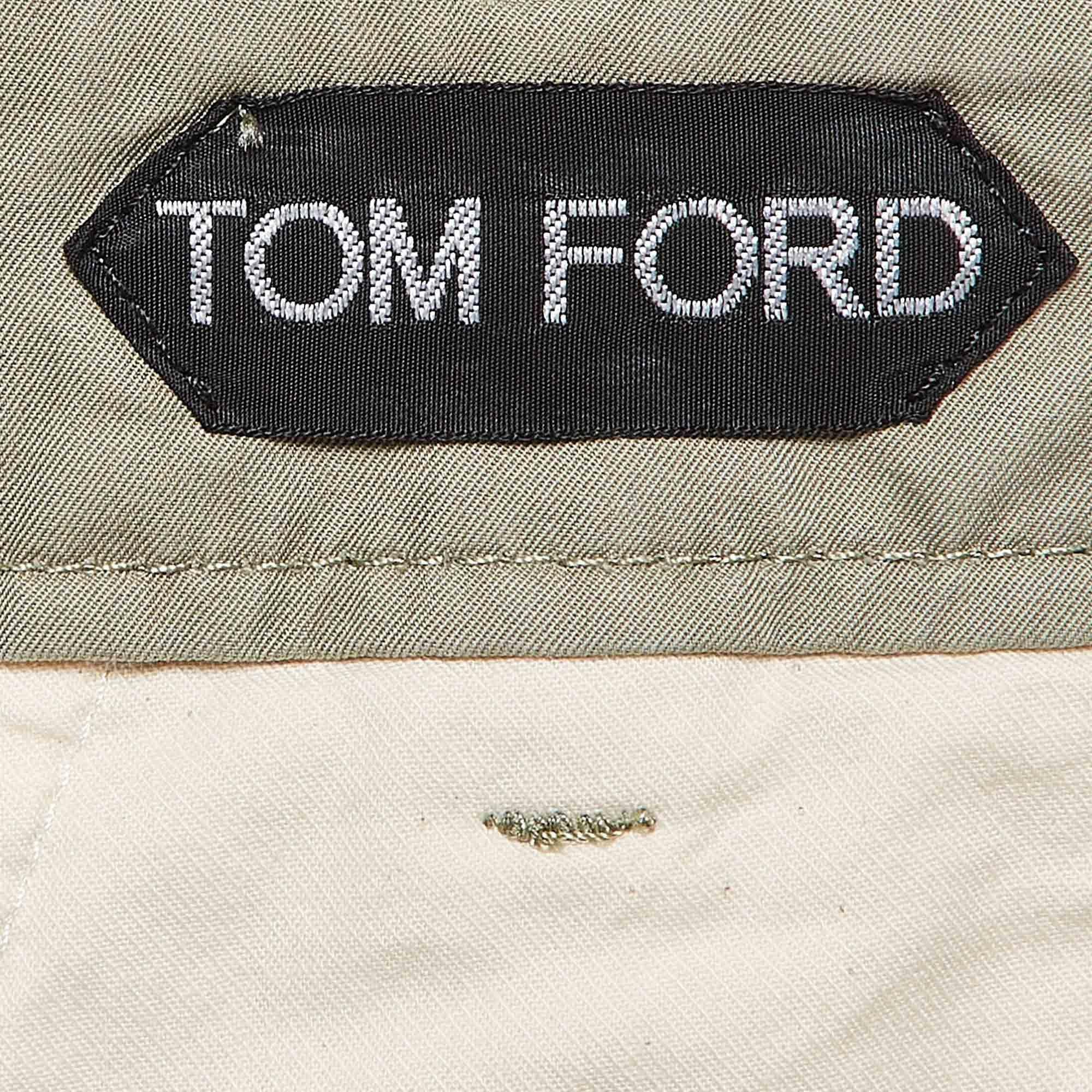 Men's Tom Ford Light Green Cotton Cargo Pants M