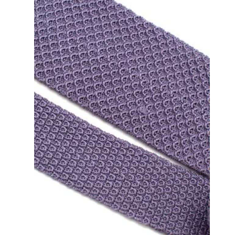Tom Ford Lilac Silk Knitted Tie In Excellent Condition For Sale In London, GB
