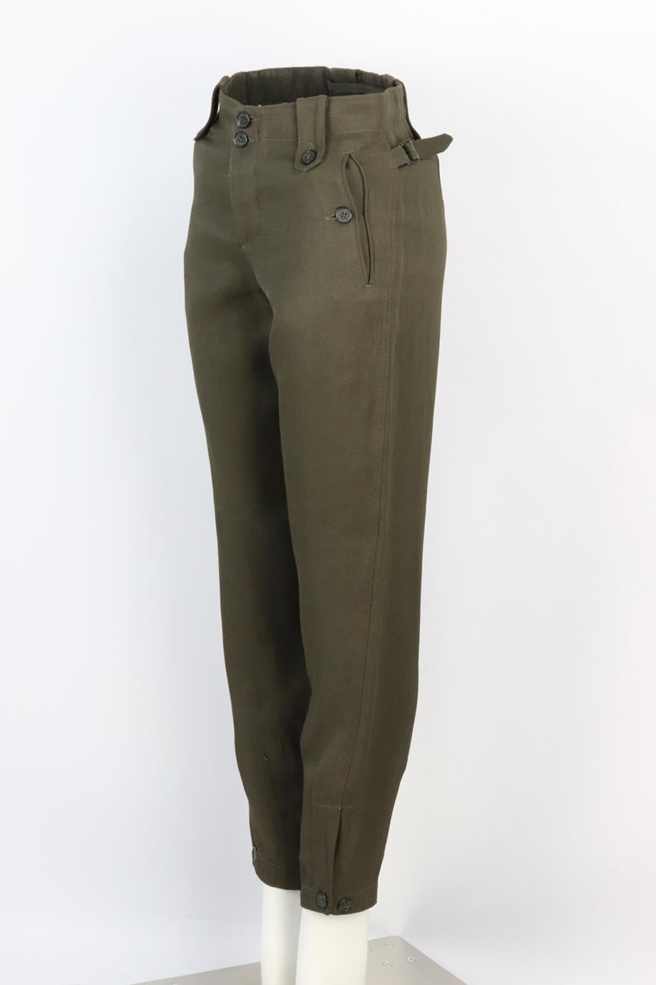 Tom Ford Linen Blend Tapered Pants It 36 Uk 4 In Excellent Condition In London, GB