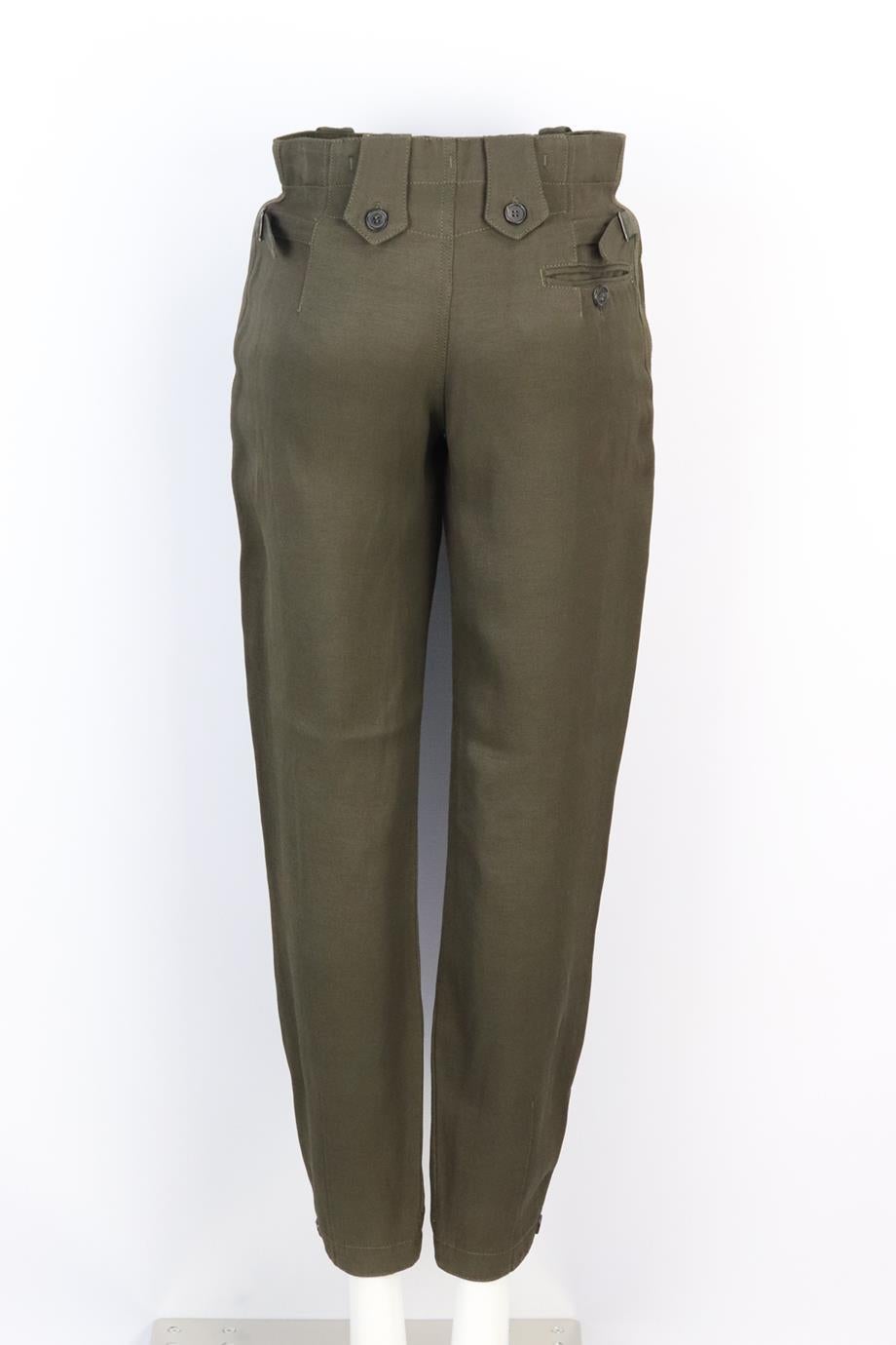 Women's Tom Ford Linen Blend Tapered Pants It 36 Uk 4