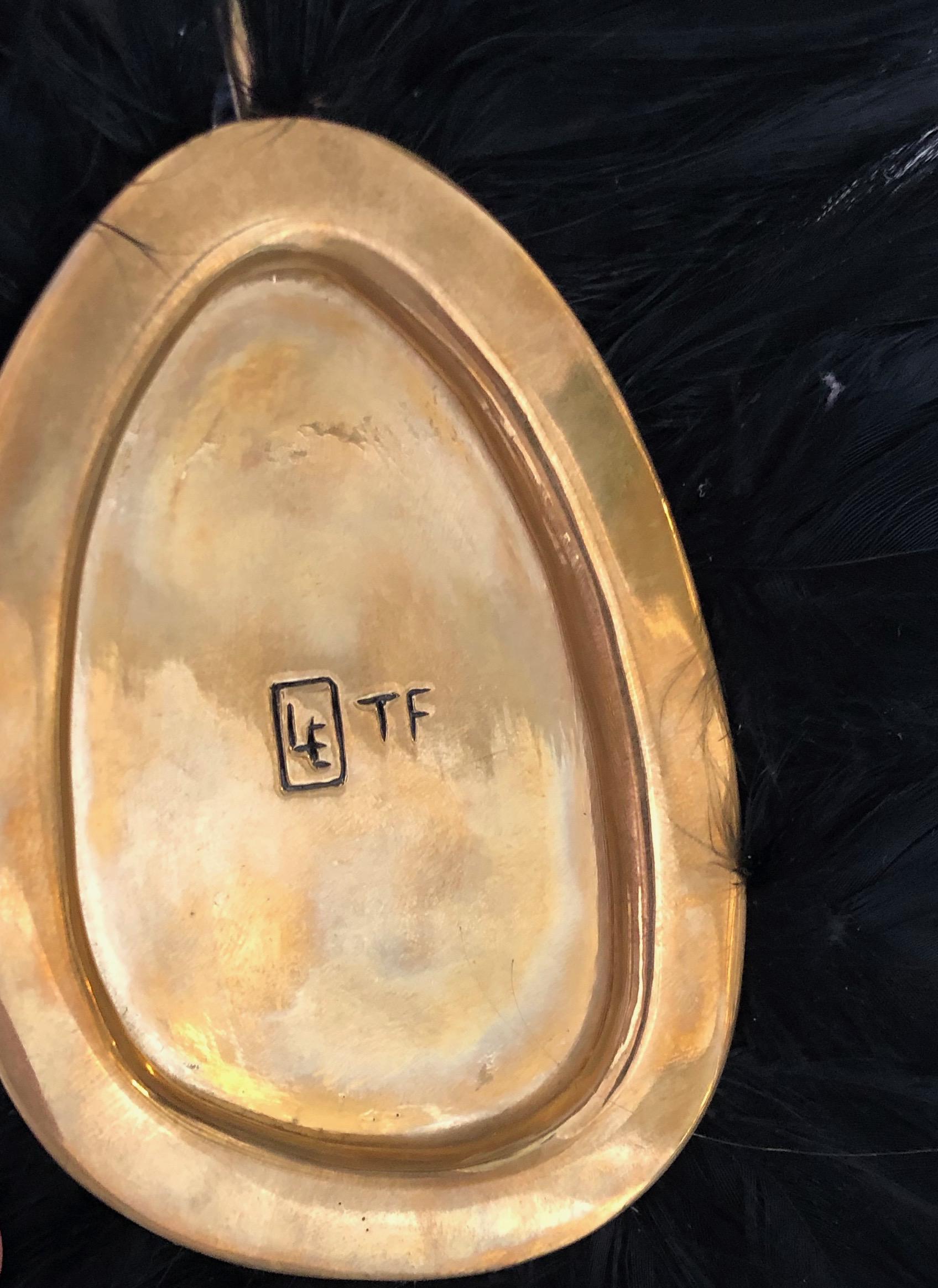 Tom Ford Lisa Eisner Turquoise and Feather Runway Statement Necklace In Excellent Condition In Palm Springs, CA