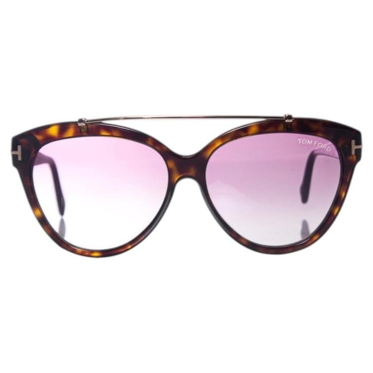 Tom Ford, Livia-Sonnenbrille mit Schildpattmuster im Angebot