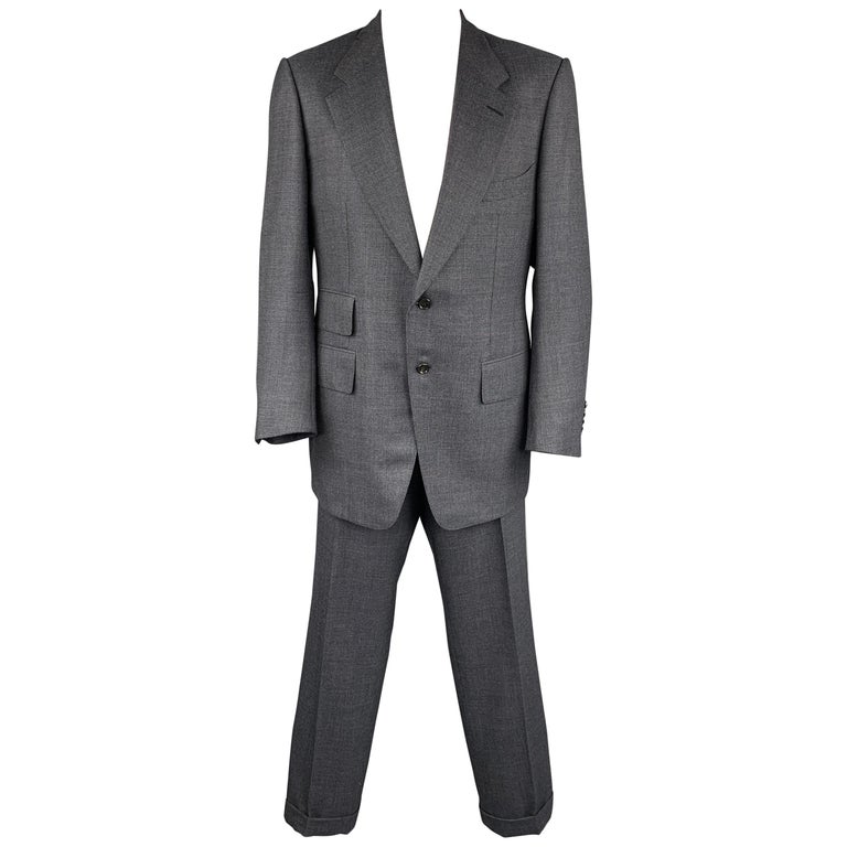 Big Lapel - Wide Lapel - Tom Ford Style Suit - Ticket Pocket - Burgundy main image 1