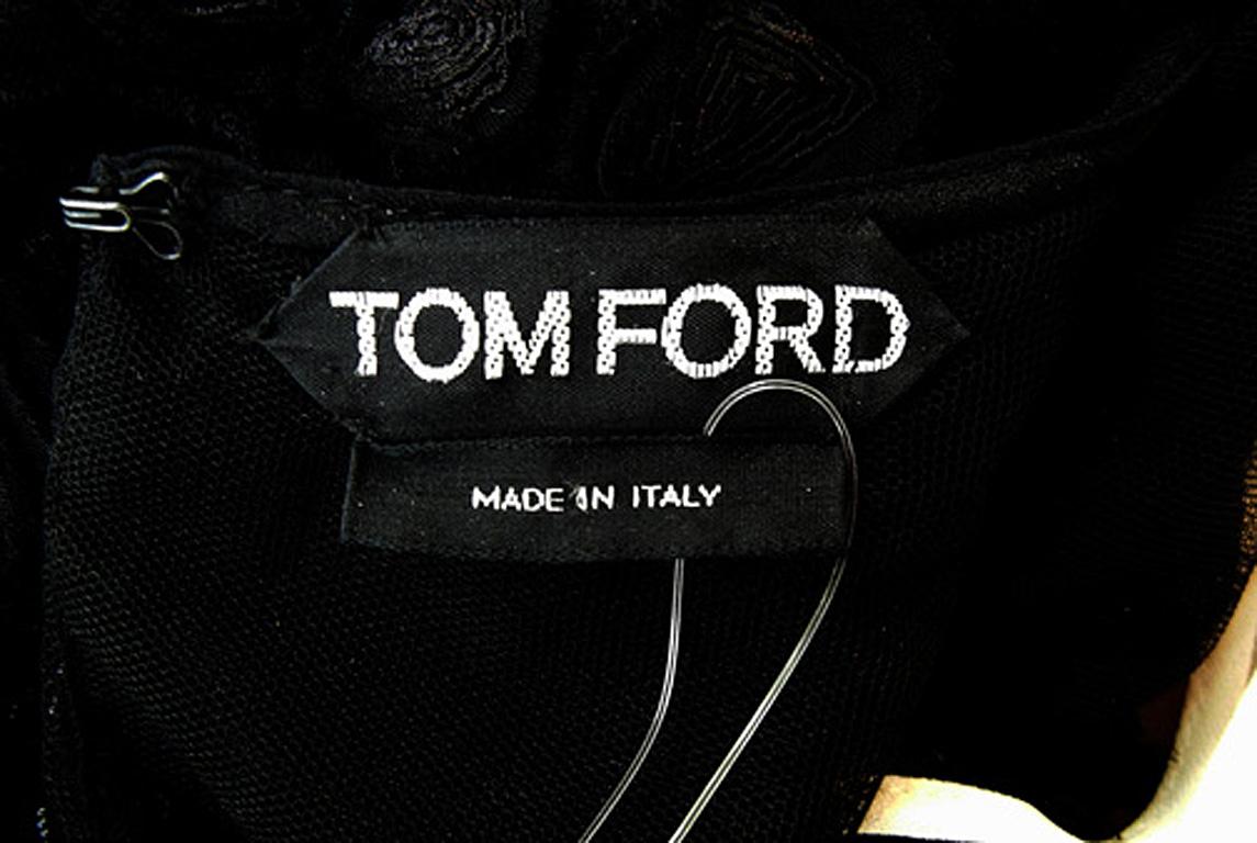 Tom Ford Magnificent Black Lace Cathedral Met Dress Gown    New For Sale 2