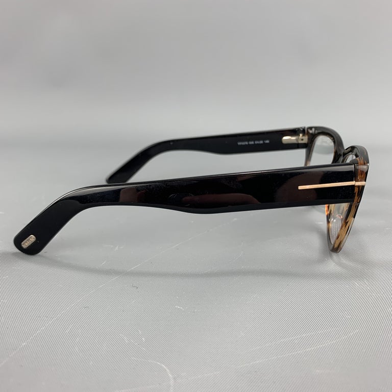 TOM FORD Marbled Black and Brown Acetate Thick Retro Frames at 1stDibs ...