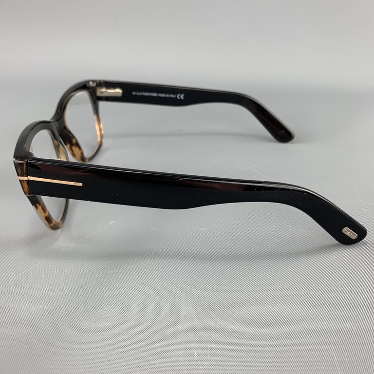 TOM FORD Marbled Black and Brown Acetate Thick Retro Frames at 1stDibs ...