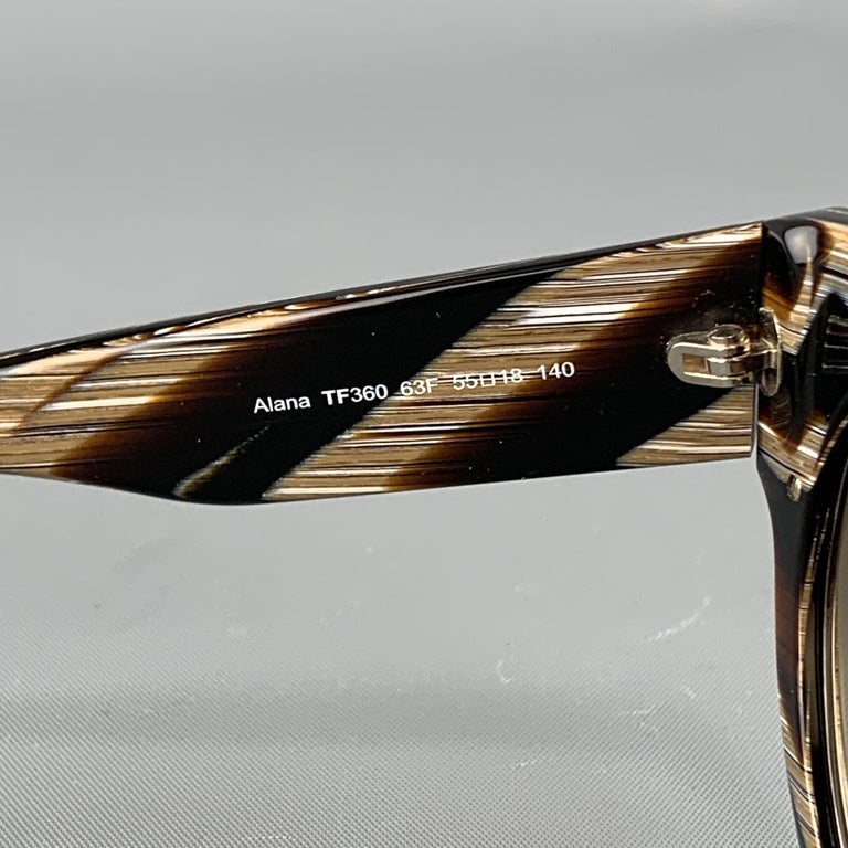Lunettes De Soleil Marbrées Marron Pour Femme - Design Tendance, Neuf Sans étiquette
