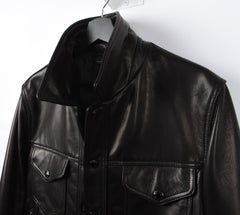 Tom Ford Men Leather Jacket Denim style heavy leather Size 50-M/L, S2099