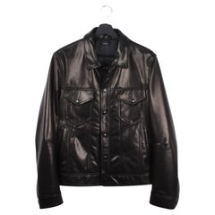 Tom Ford Men Leather Jacket Denim style heavy leather Size 50-M/L, S2099