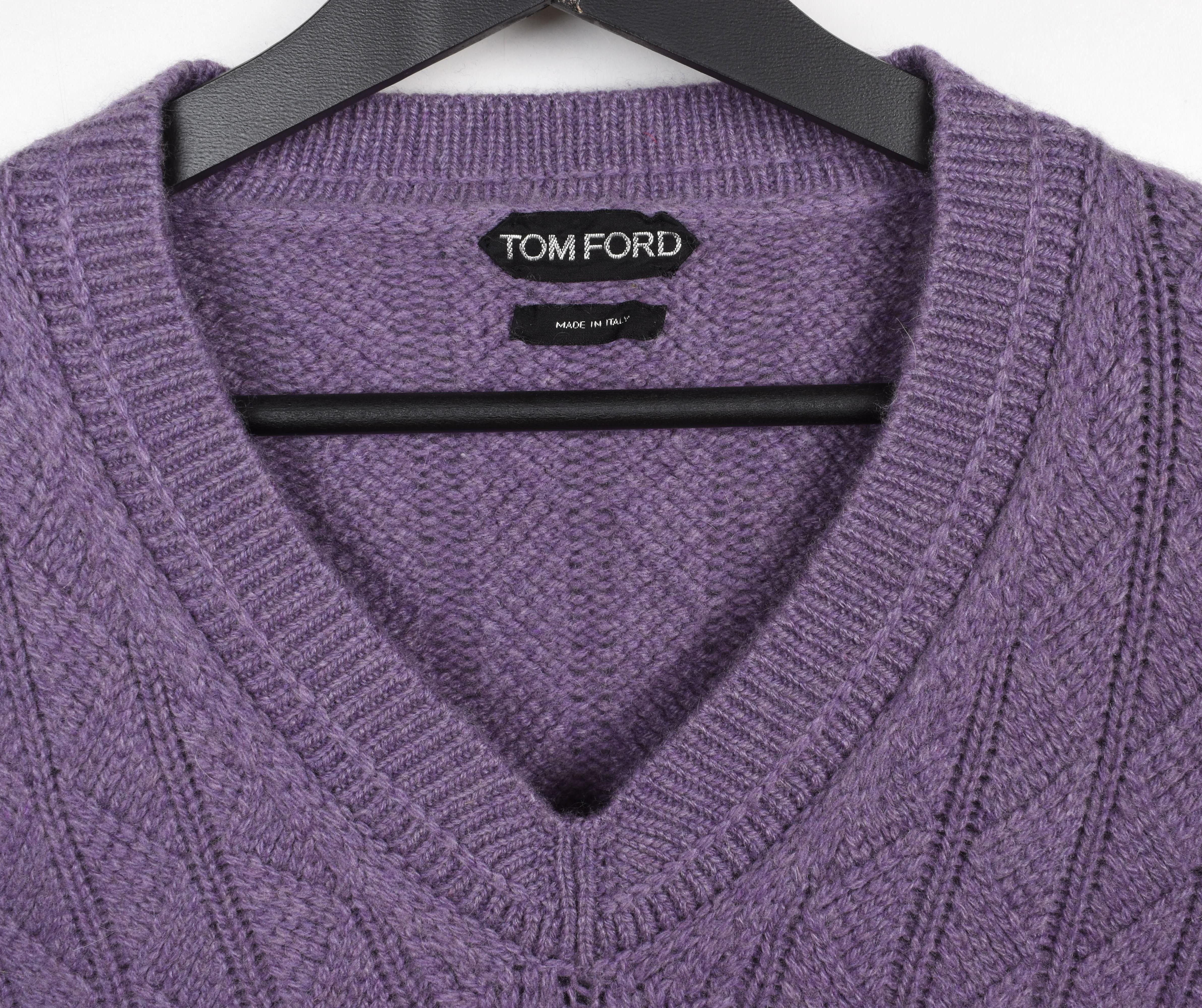 Tom Ford Men Sweater Pure Cashmere Size IT48-Medium, S1617 Herren im Angebot