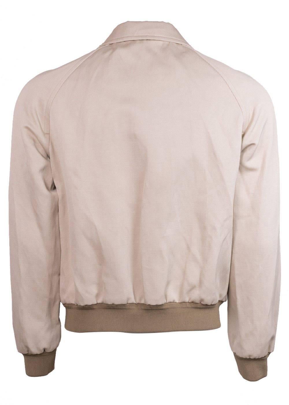 Tom Ford Men's Beige Calvary Twill Satorial Zip Sports Jacket für Damen oder Herren im Angebot