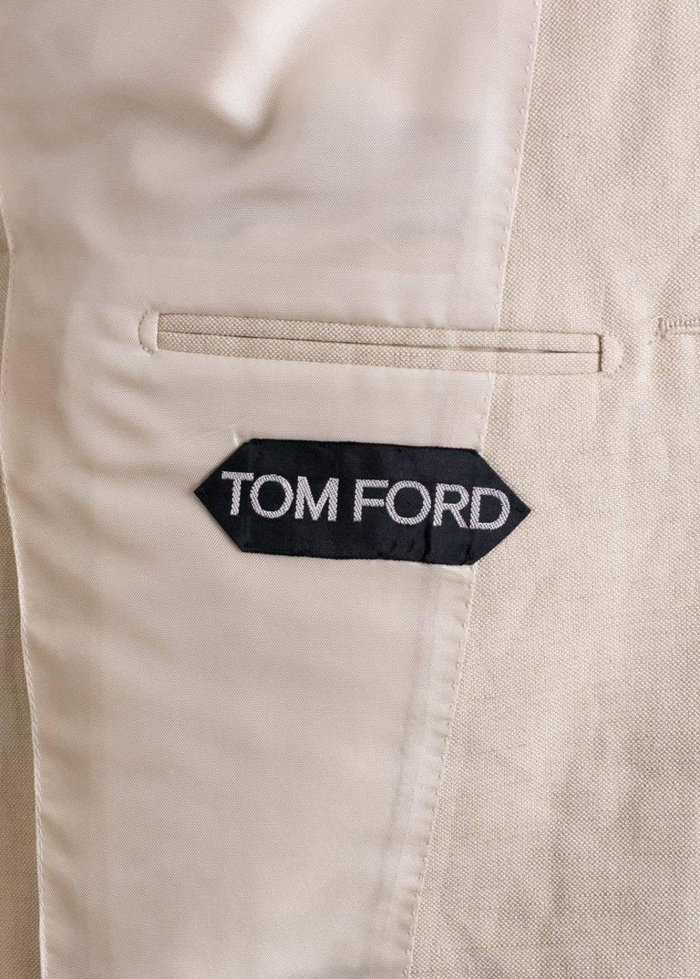 Tom Ford Men's Beige Wool Blend Two Piece Suit For Sale at 1stDibs