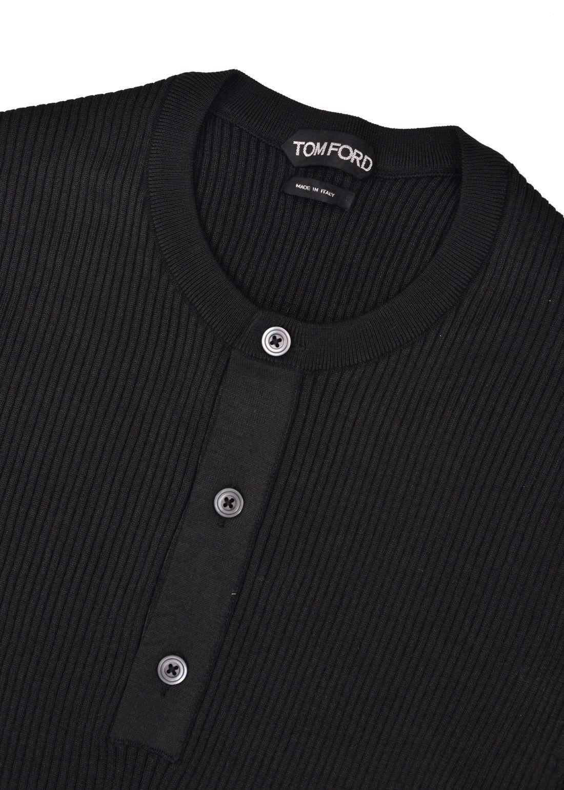Tom Ford's luxurious ribbed sweater with three button accents. This classic Tom Ford ribbed sweater is crafted from soft cashmere blend for a gentle and luxurious feel to the skin. Perfect for this winter and fall season, pair with regular jeans or
