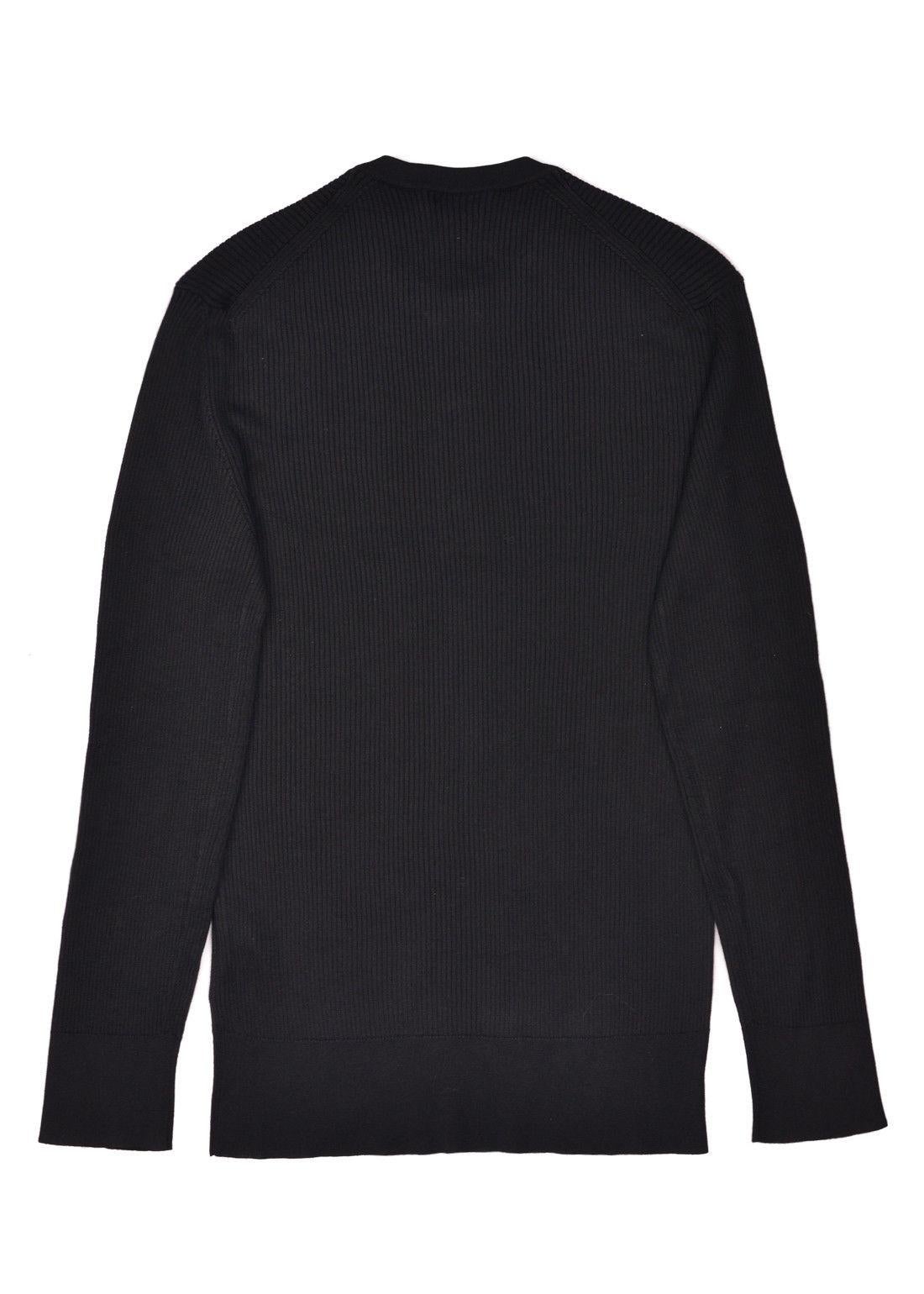Tom Ford Mens Black Cashmere Blend Henley Ribbed Sweater Size IT52/US42~RTL$1710 In New Condition For Sale In Brooklyn, NY