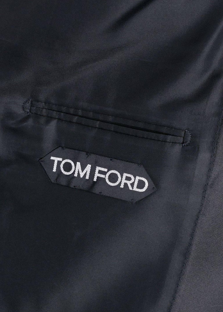 Tom Ford Men's Black Wool Satin Lapel O'Connor Two Piece Suit at 1stDibs