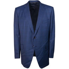 Tom Ford Men's Blue Wool Plaid O'Connor Two Piece Suit