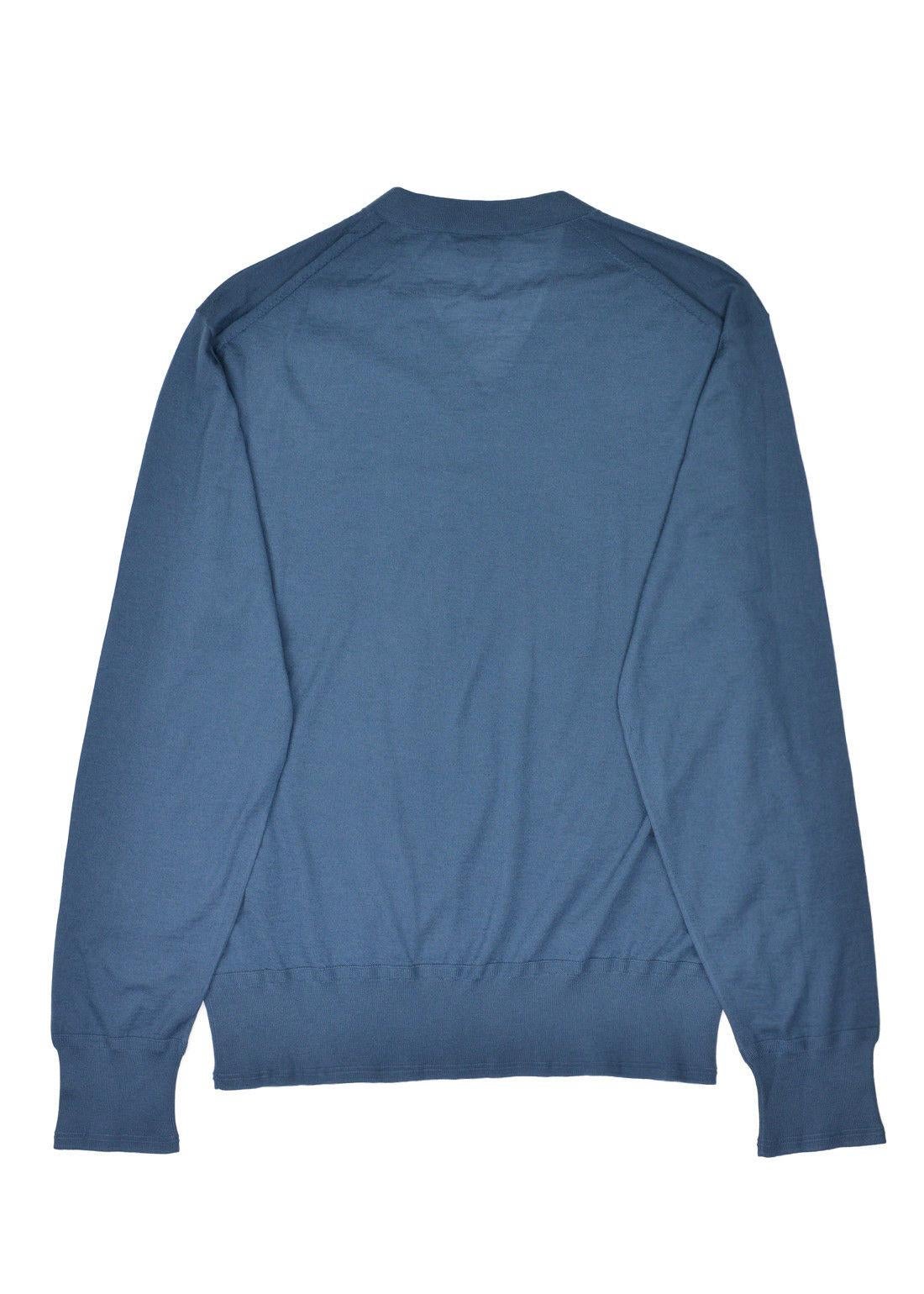 Tom Ford Mens Cashmere Blue V Neck Long Sleeve Sweater Size IT44/US34~RTL$1450 In New Condition For Sale In Brooklyn, NY