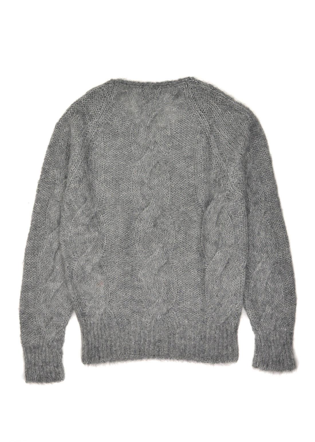 Gray Tom Ford Mens Mohair Silk Grey Crewneck Cable Knit Sweater Sz IT46/US36~RTL$1350 For Sale