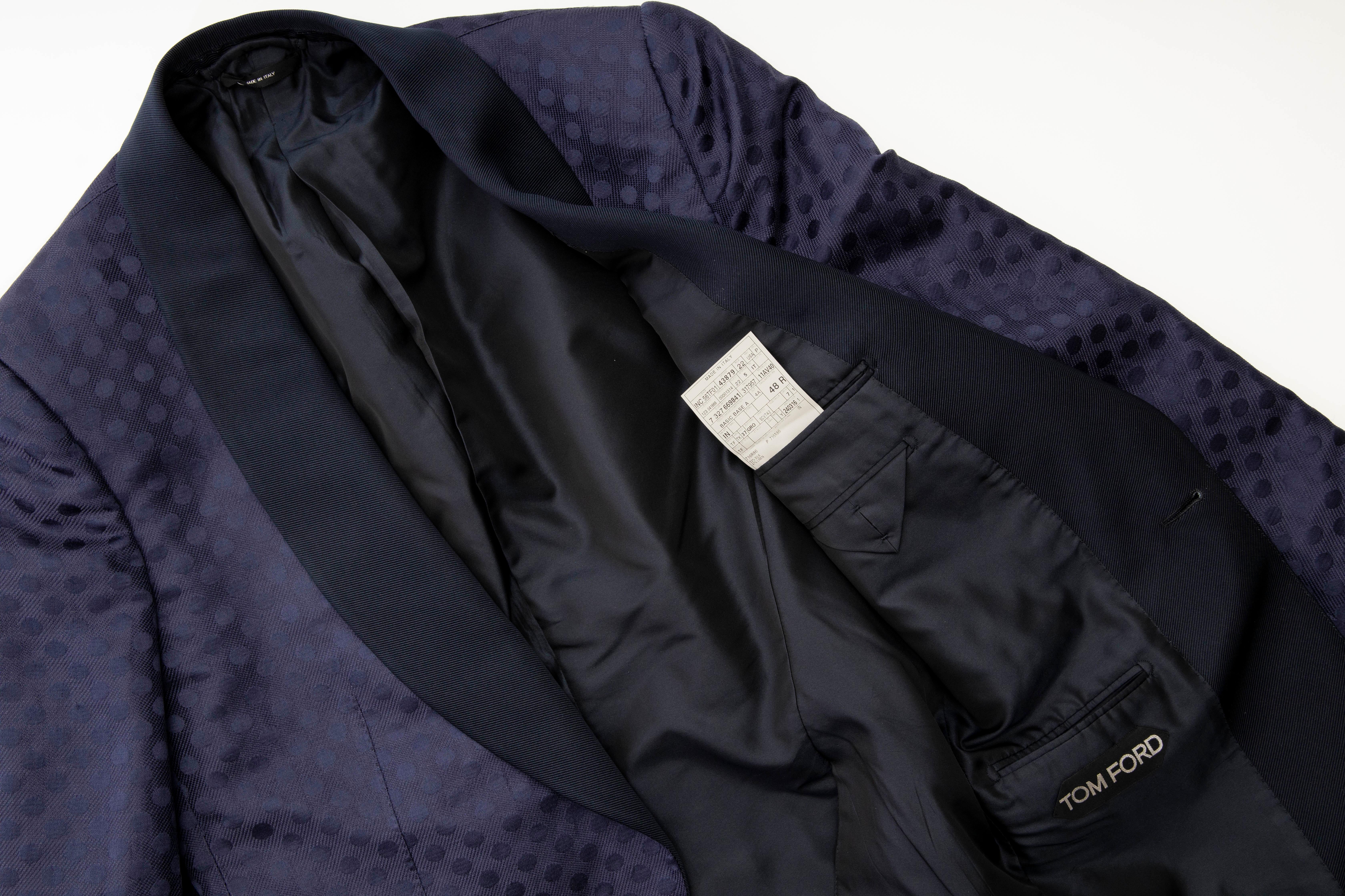 Tom Ford Men's Runway Navy Blue Silk Linen Dinner Jacket, Spring 2012 6