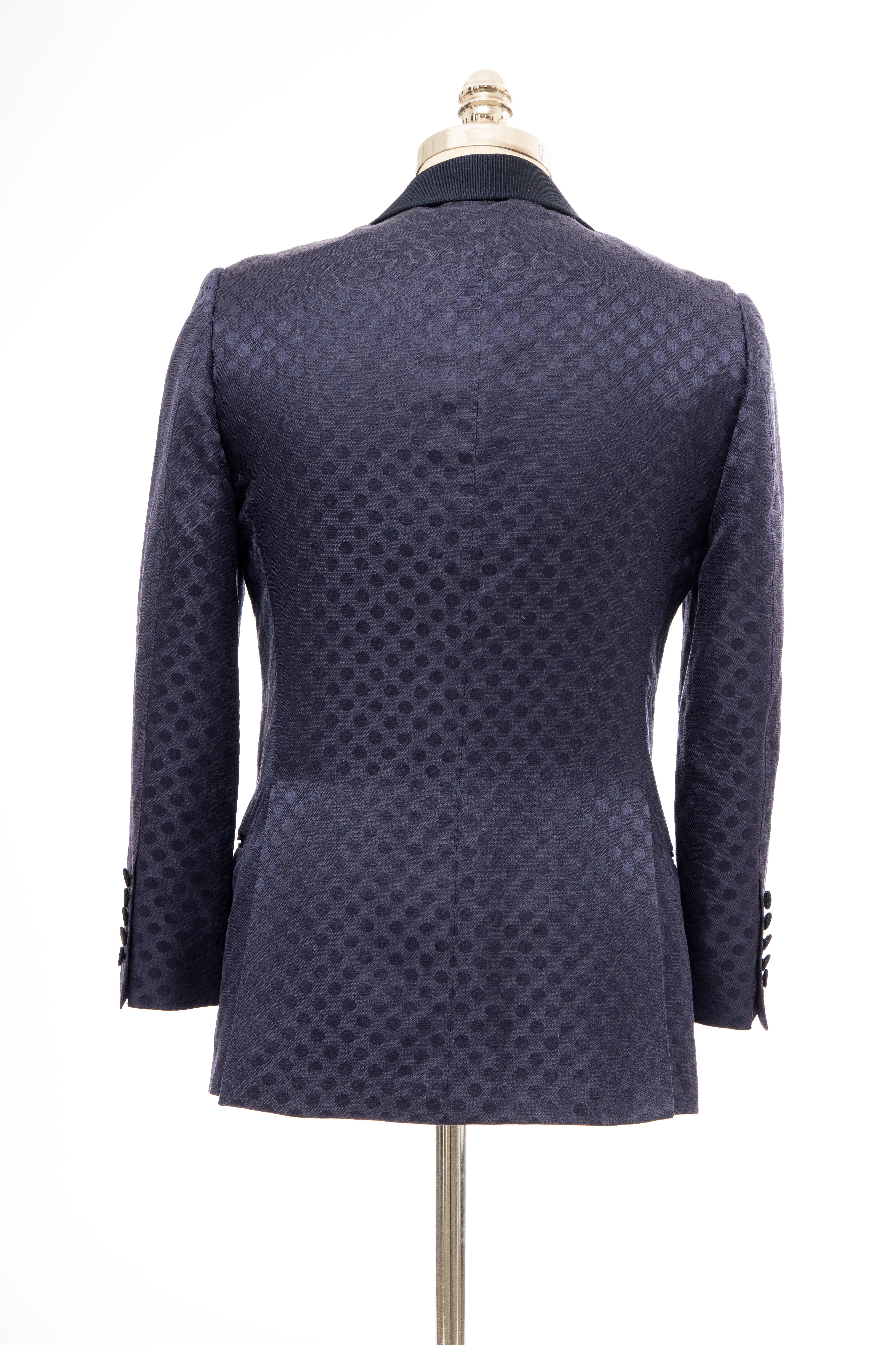 Tom Ford Men's Runway Navy Blue Silk Linen Dinner Jacket, Spring 2012 1