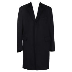 Tom Ford Men's Velvet Trimmed Wool Coat It 56 Uk/us Chest 46